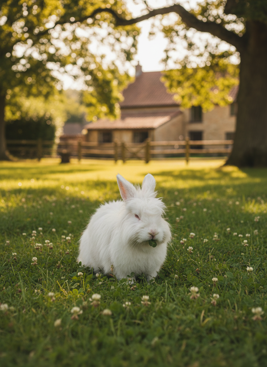 A gentle animal resting peacefully in a sunlit paddock at Lorrimar Lodge, calm and at ease in a natural outdoor setting